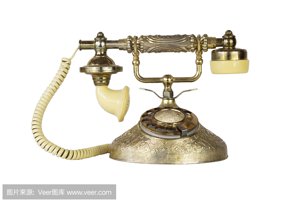 古色古香的维多利亚风格的旋转式法国电话,金