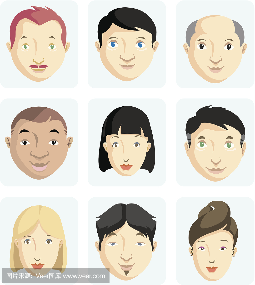 绘画插图,性格,卡通,人的脸部