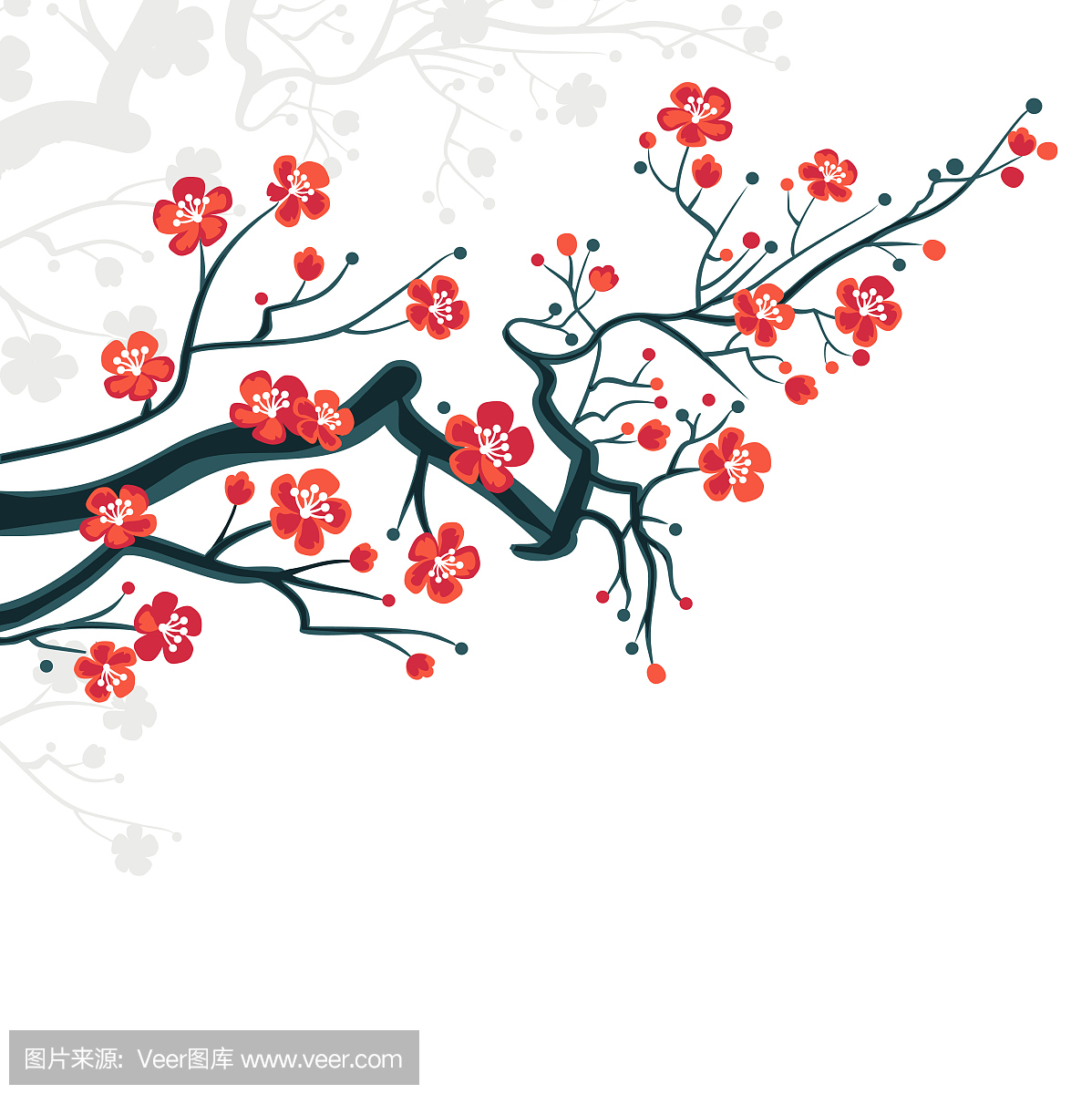 Сherry blossoms background - spring japanes
