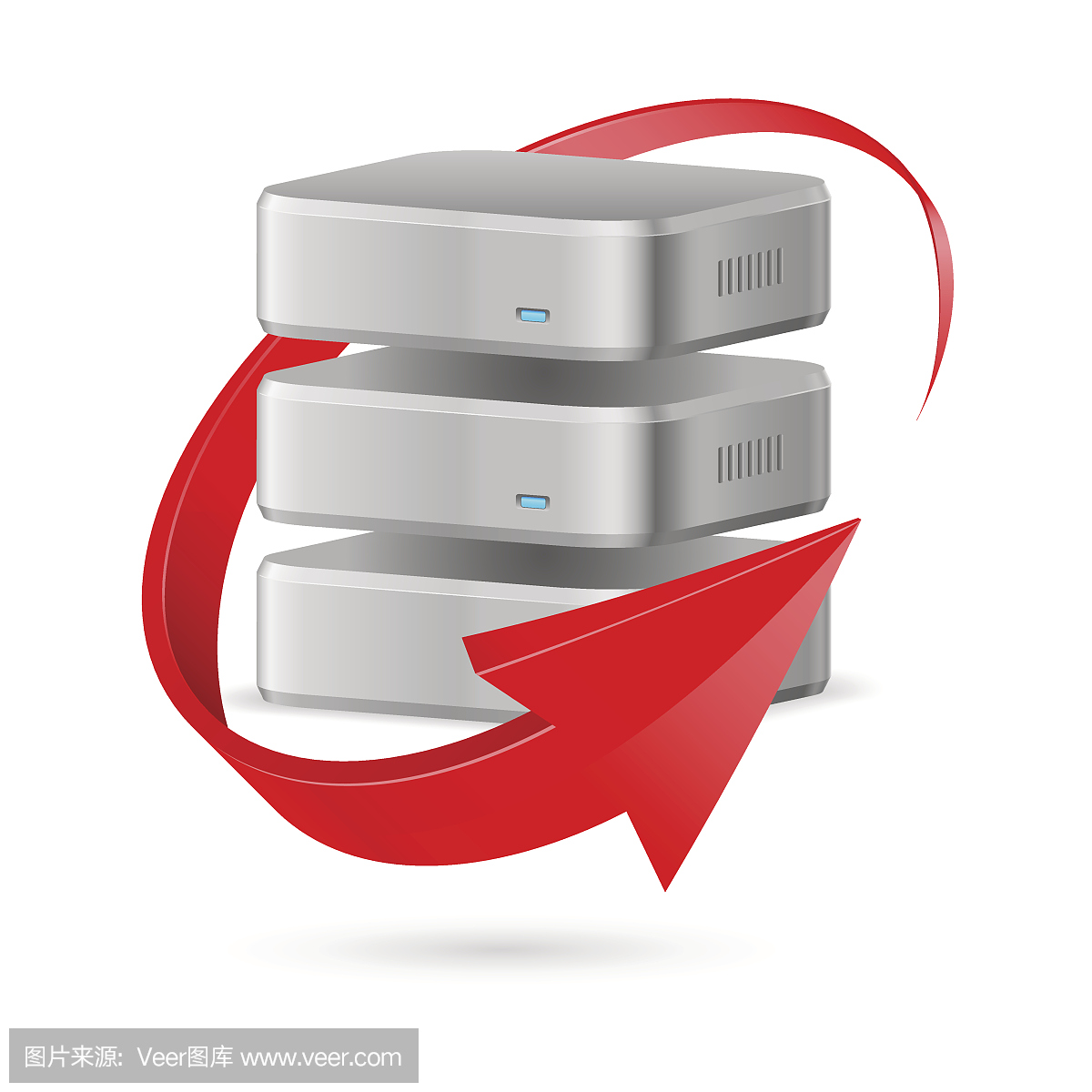 带更新符号的数据库图标。