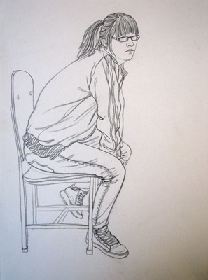 小学生画的人物速写