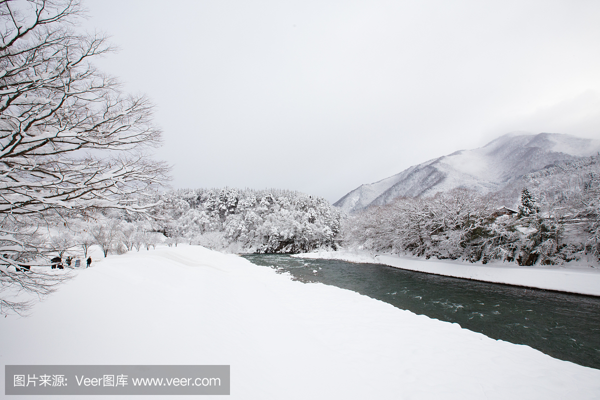 白川乡历史村冬天,日本