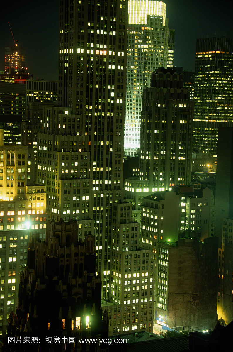 美国纽约纽约市时代广场的摩天大楼