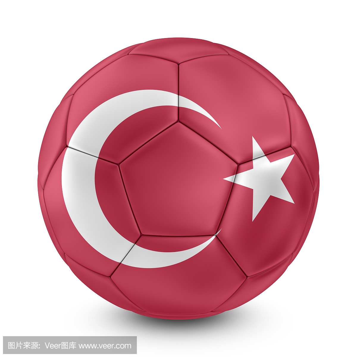 土耳其国旗在足球