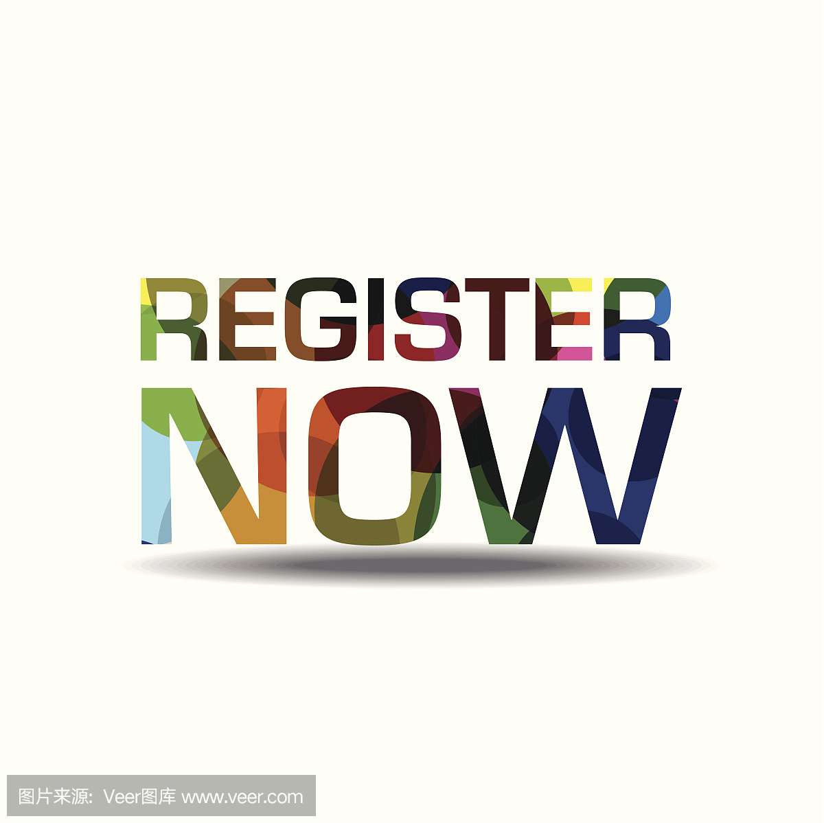 立即注册彩色矢量图标设计