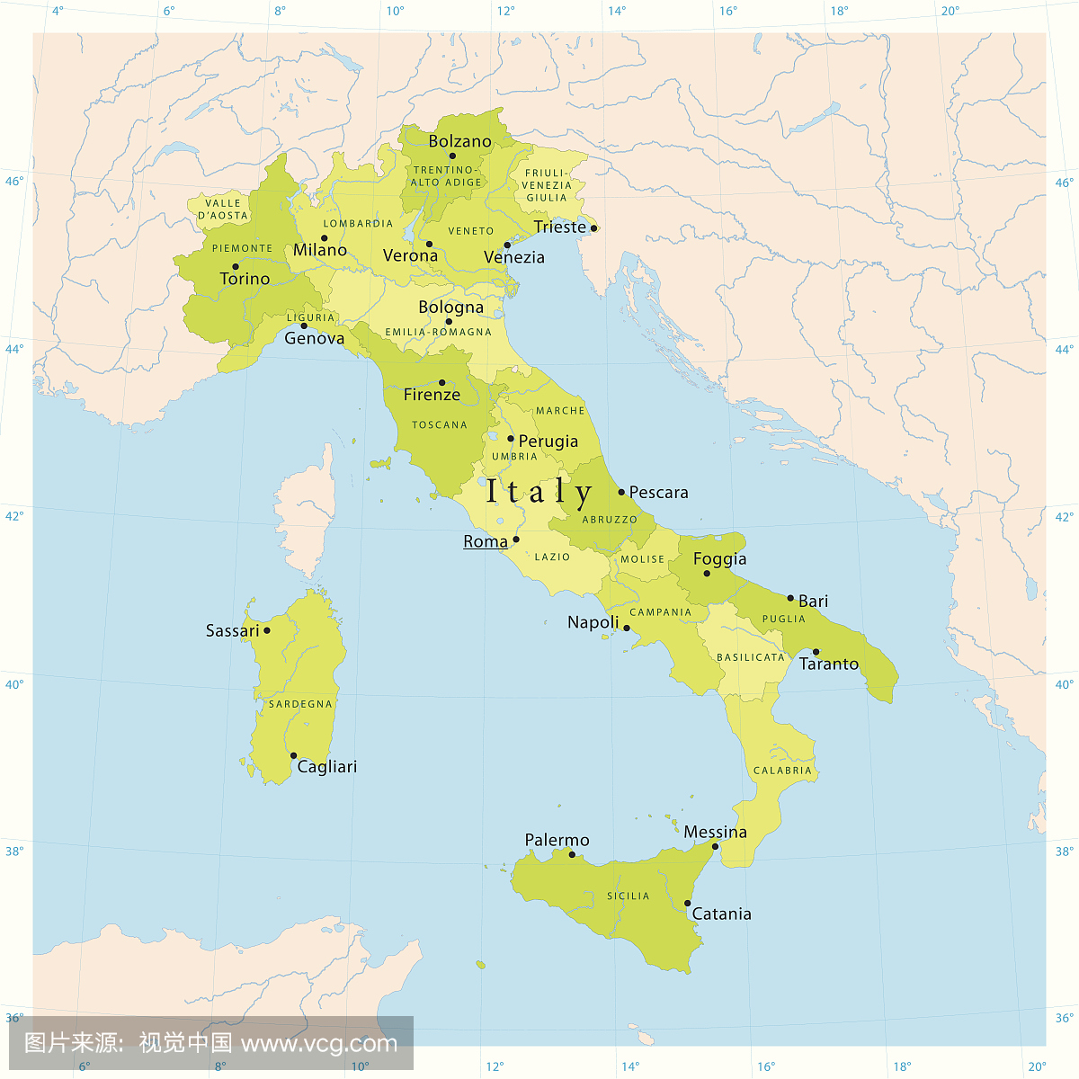 意大利地图元素图片素材-编号27798510-图行天下