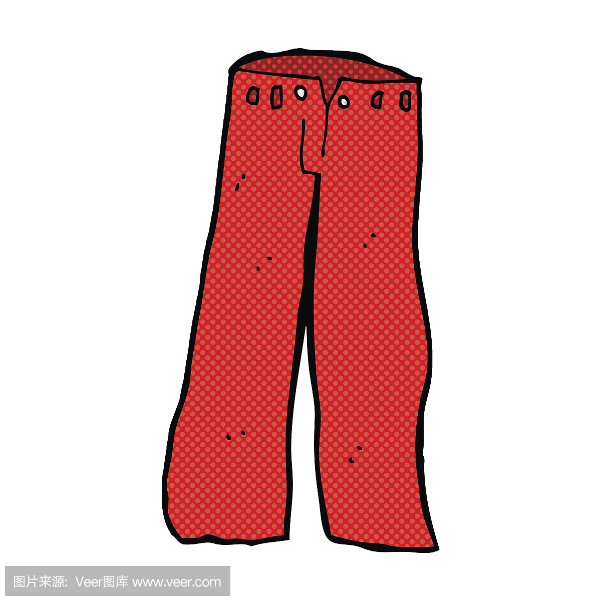 漫画红色裤子