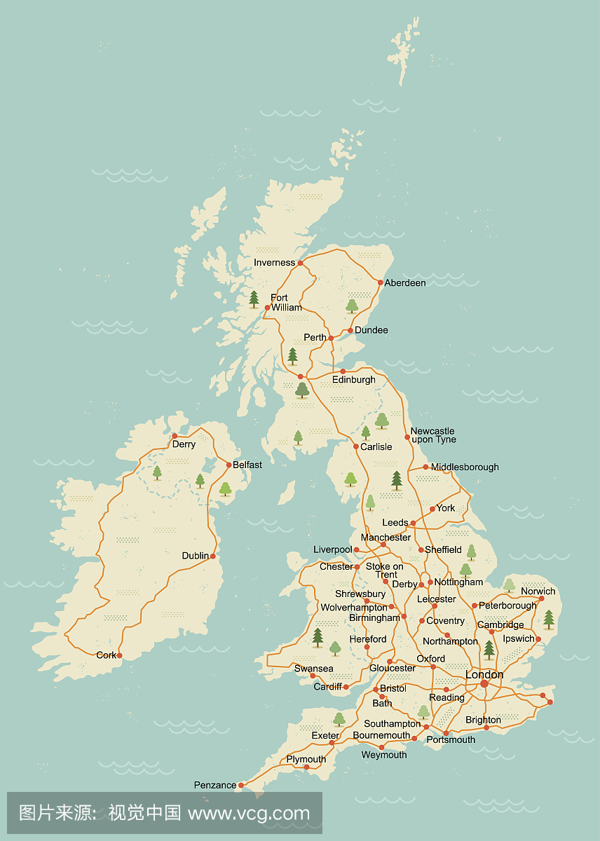 简单的英国地图