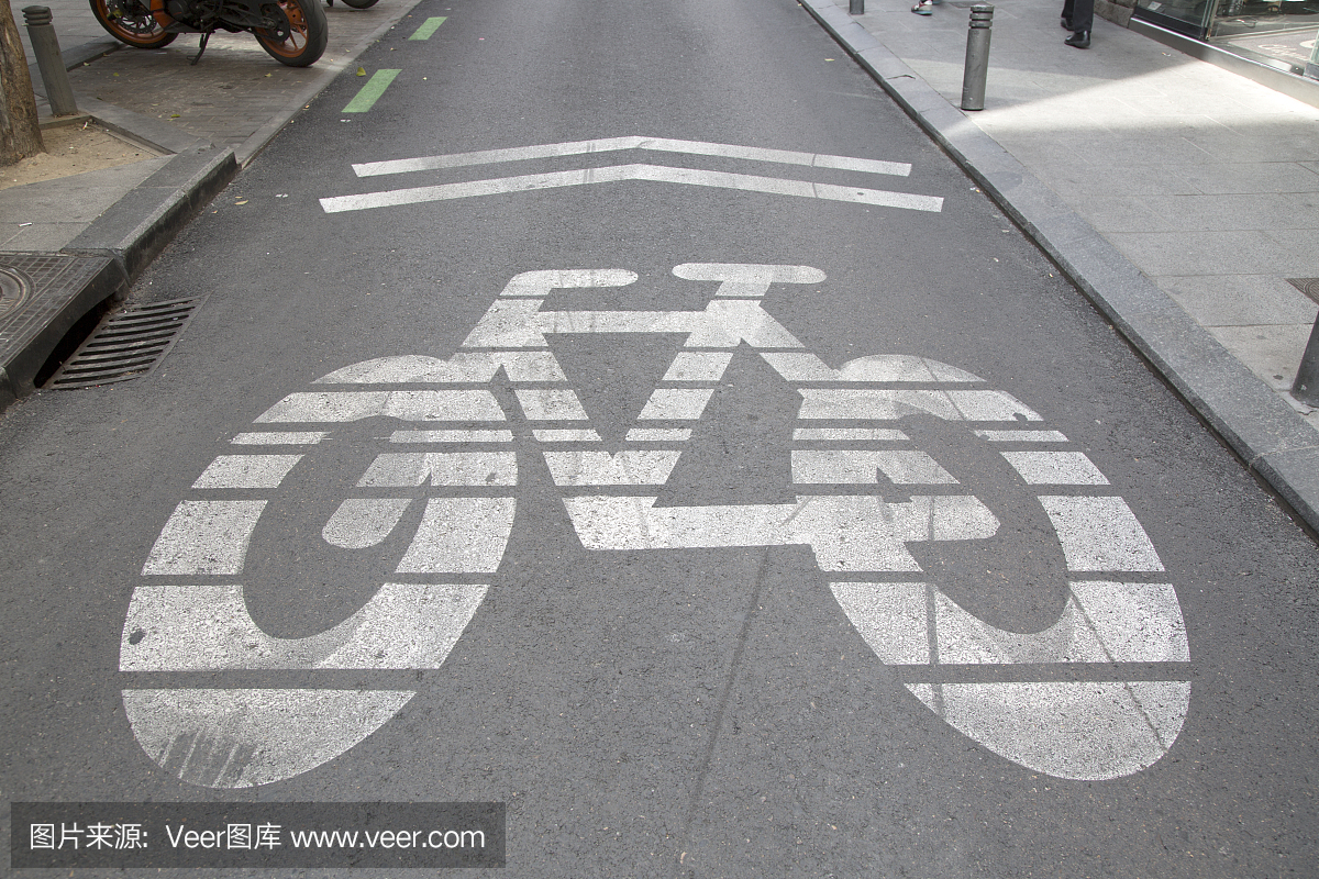 脚踏车,符号,安全的,交通
