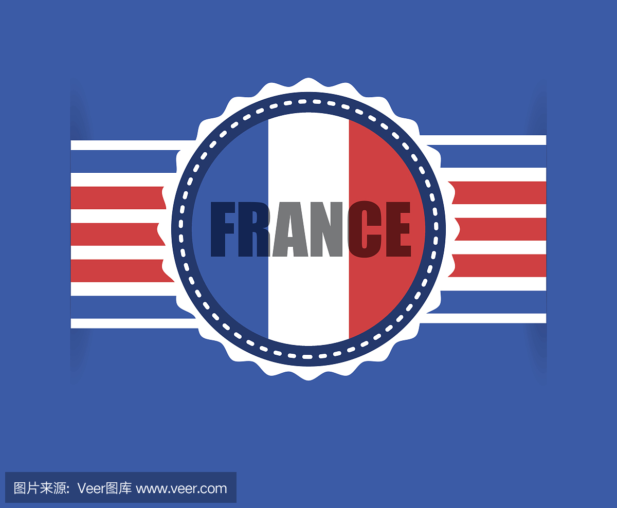 与法国国旗颜色的法国国徽