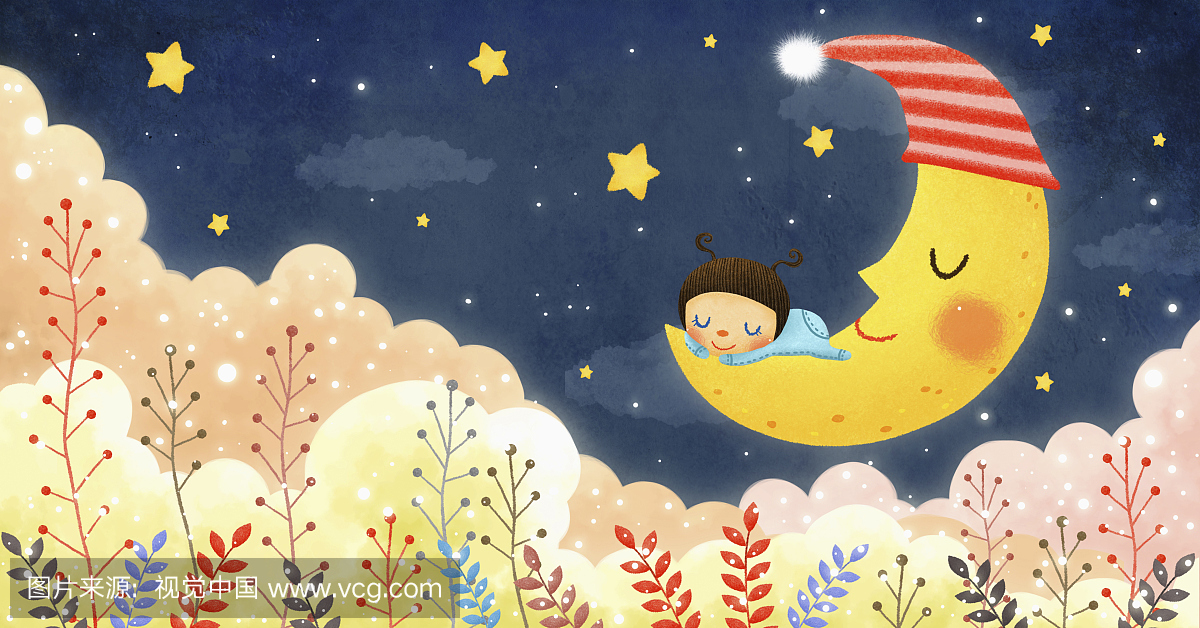 一个睡在月球上的女孩