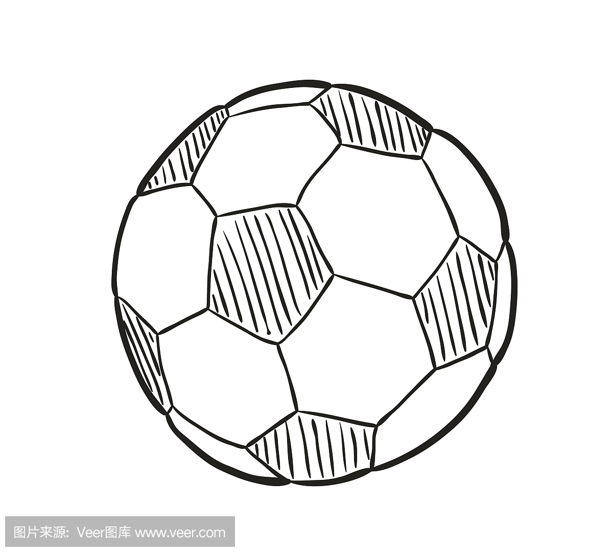 素描的足球