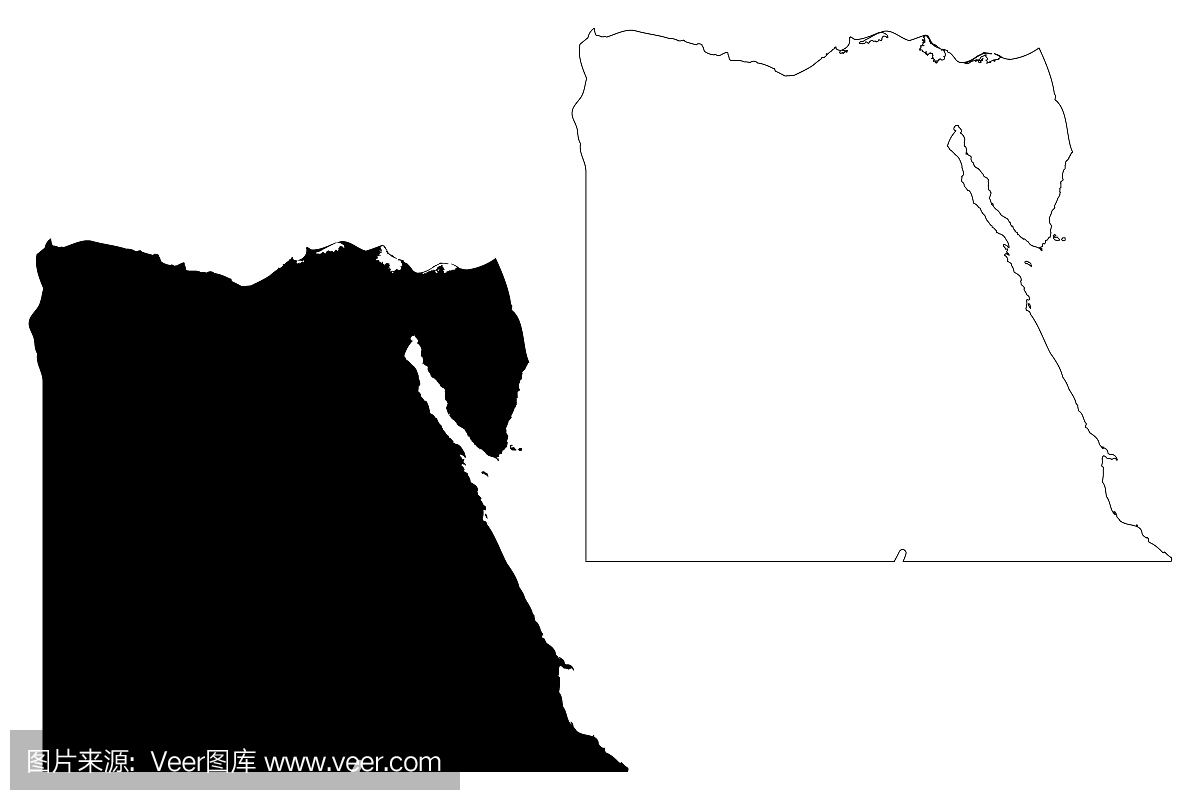 埃及地图矢量