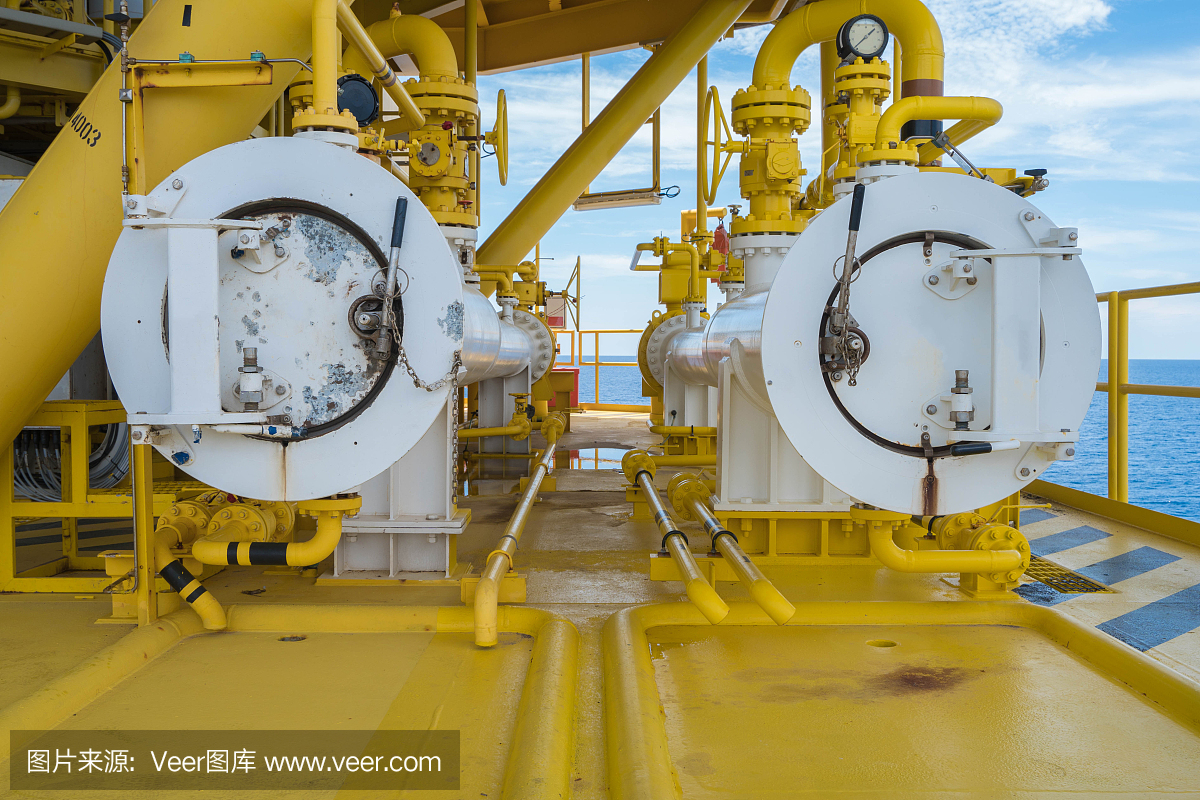 石油和天然气井口远程平台的猪接收器进行内部