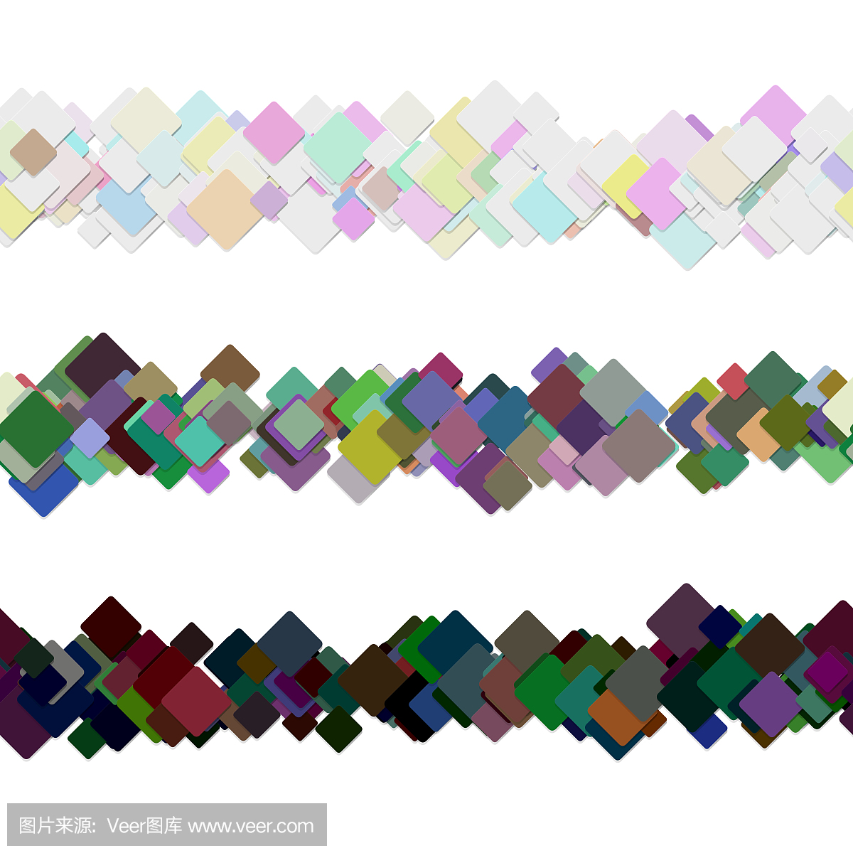 可重复的方形图案页面规则线设计设置 - 从彩色