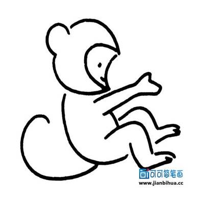 动物图片简笔画猴子-21kb