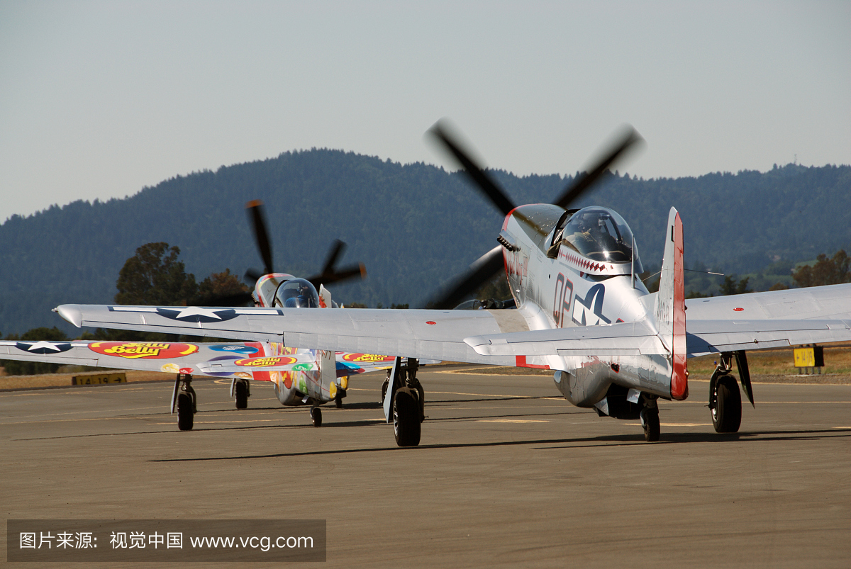 第二次世界大战北美P-51D野马在索诺马县机场
