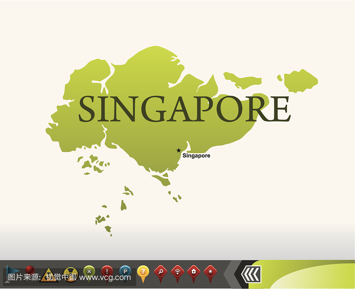 新加坡地图与导航图标