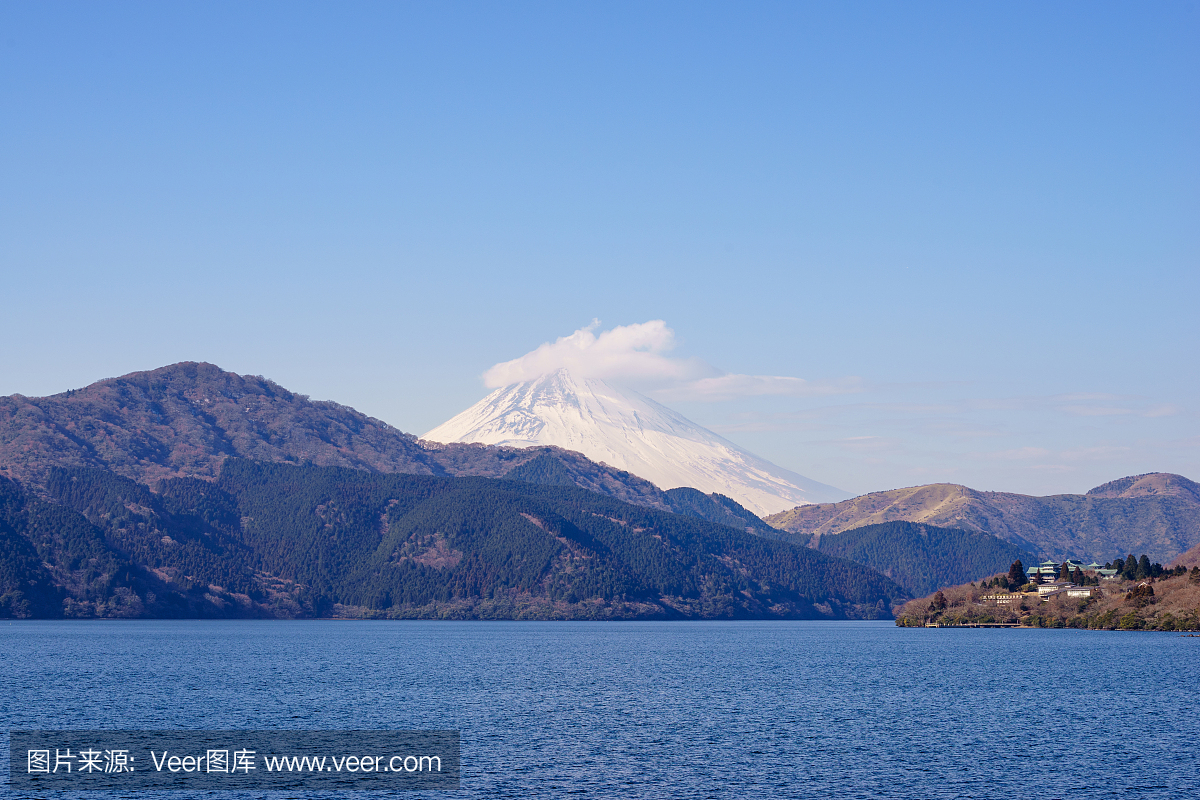 日本箱根市富士山,Ashinoko湖