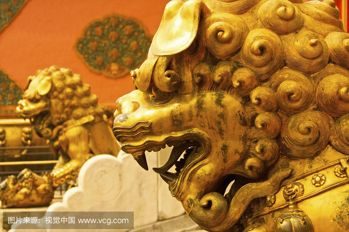 中国北京紫禁城龙雕像