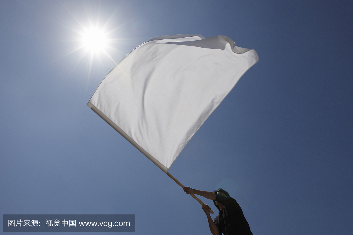 Person Waving Flag