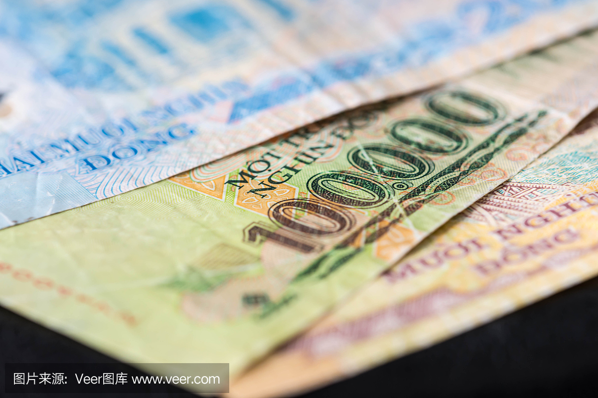 越南钞票100,000 VND特写镜头