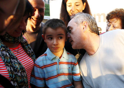Chef Ferran Adria shows up during the Catalan Chef Ferran Adria shows up during the Catalan