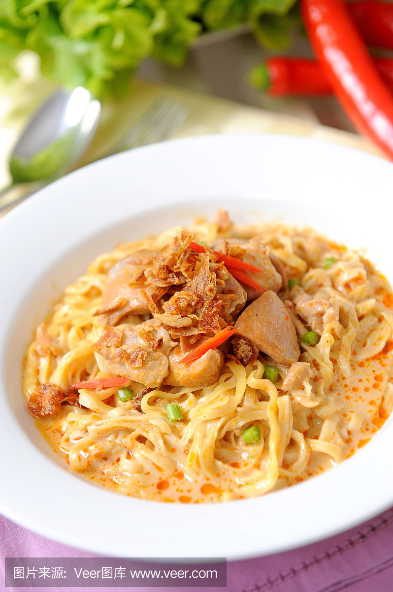 叻沙,喇沙,咖喱米粉汤面,秋葵