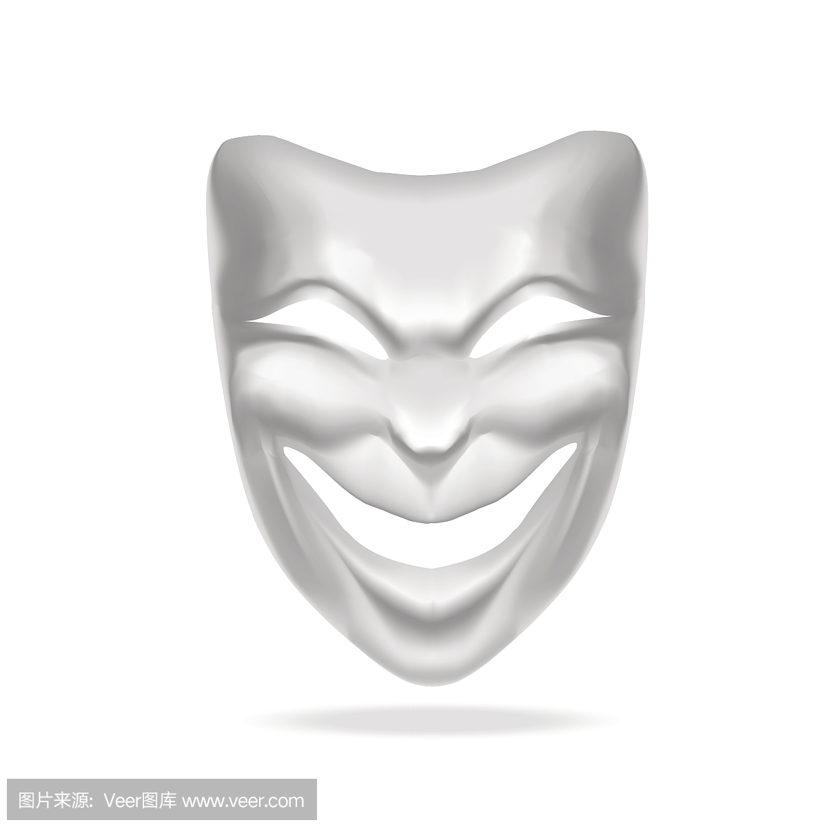 喜剧面具,微笑表情的面具,带着笑容的面具,高兴