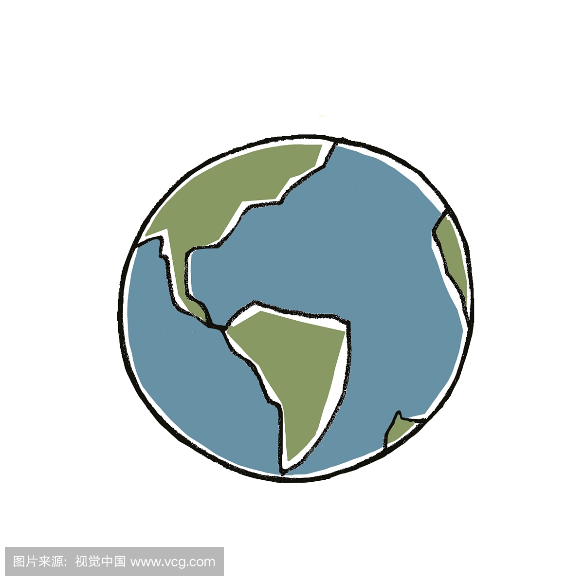 世界地球仪的数字插图
