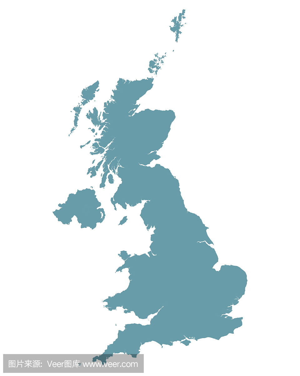 英国的高详细地图
