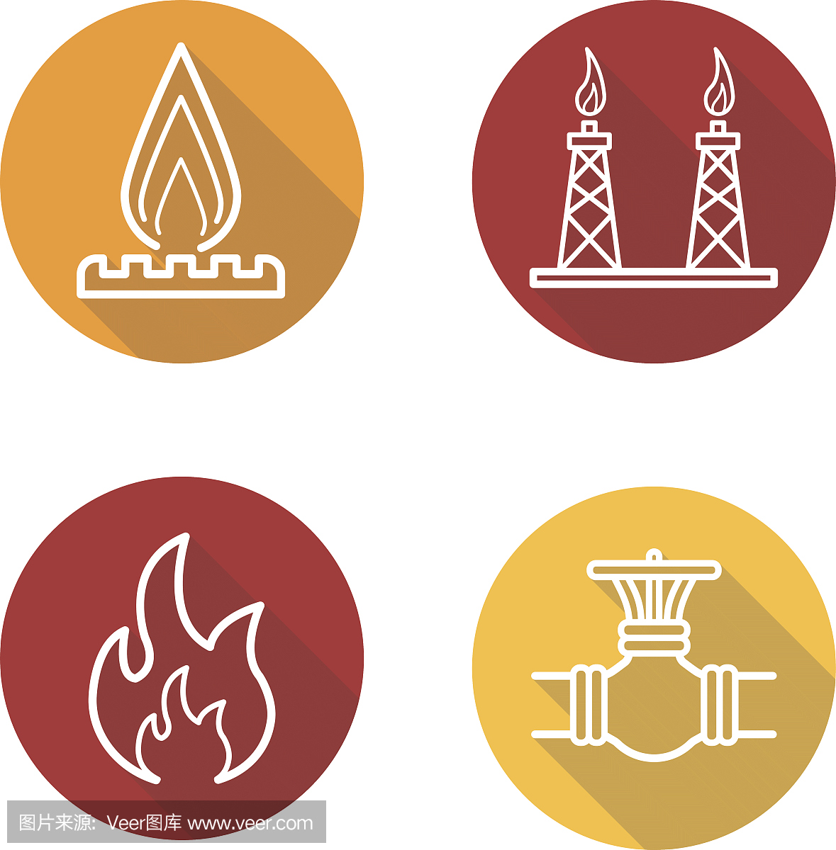 长阴影,长长的影子,长影子,石油钻塔