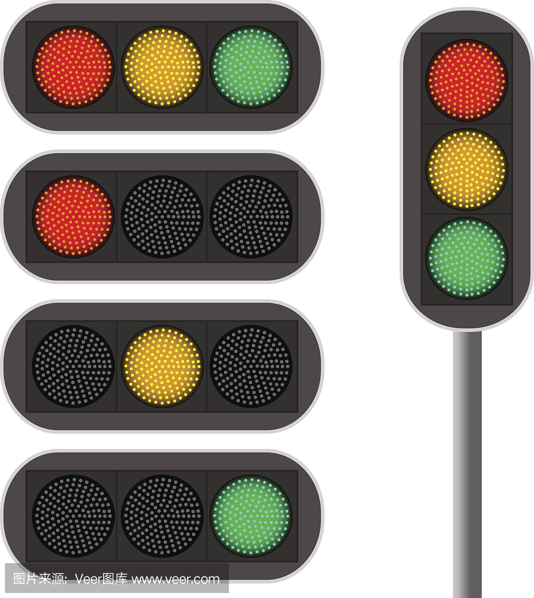 红绿灯。道路规则。