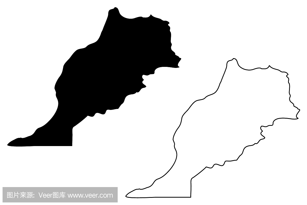 摩洛哥地图矢量