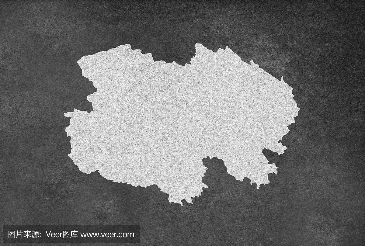 青海省地图在老黑板上