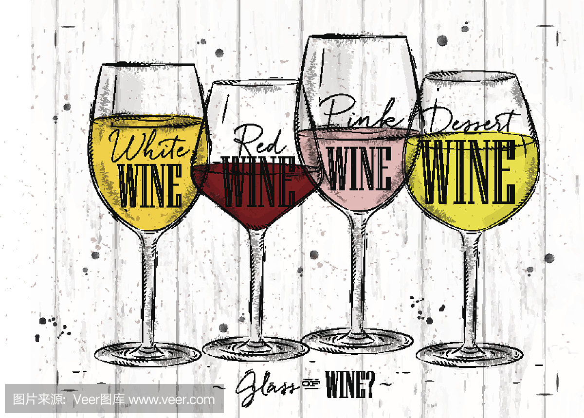 海报类型的葡萄酒