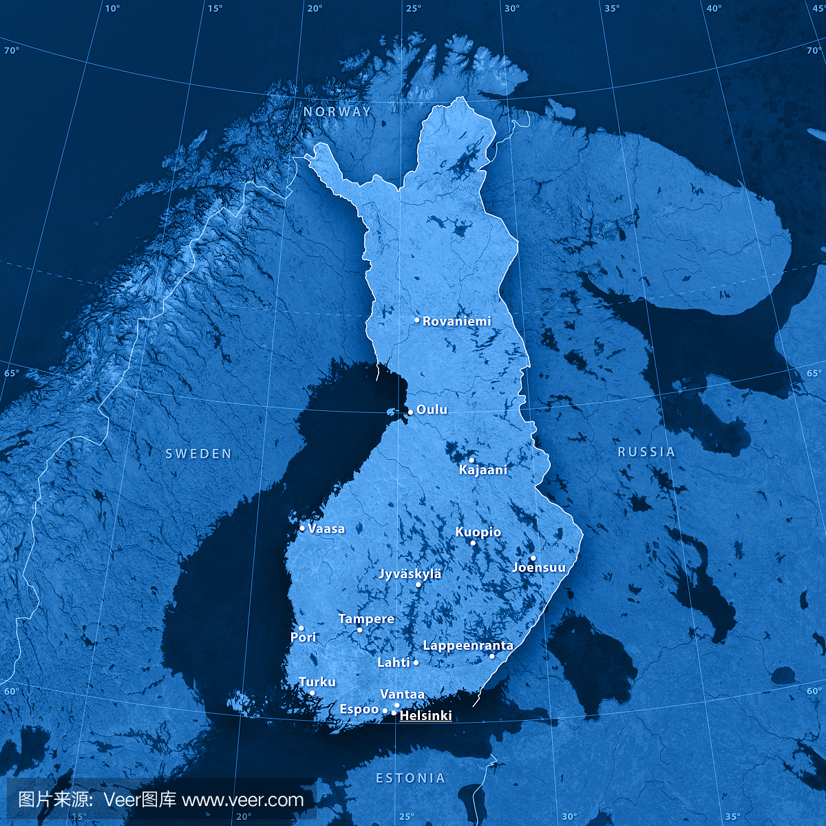 芬兰地形图