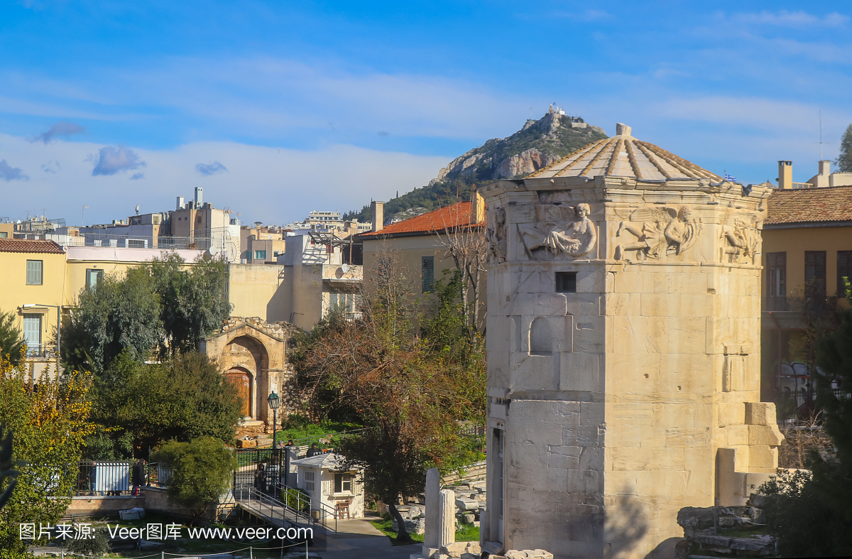 作为世界第一个气象站的风塔位于希腊雅典的罗