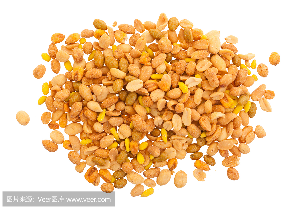 新鲜混合盐渍坚果,花生混合