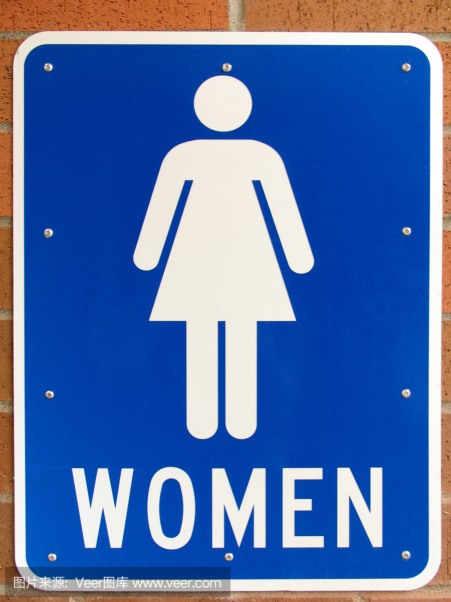 洗手间标志,盥洗室标记,女厕所,女厕