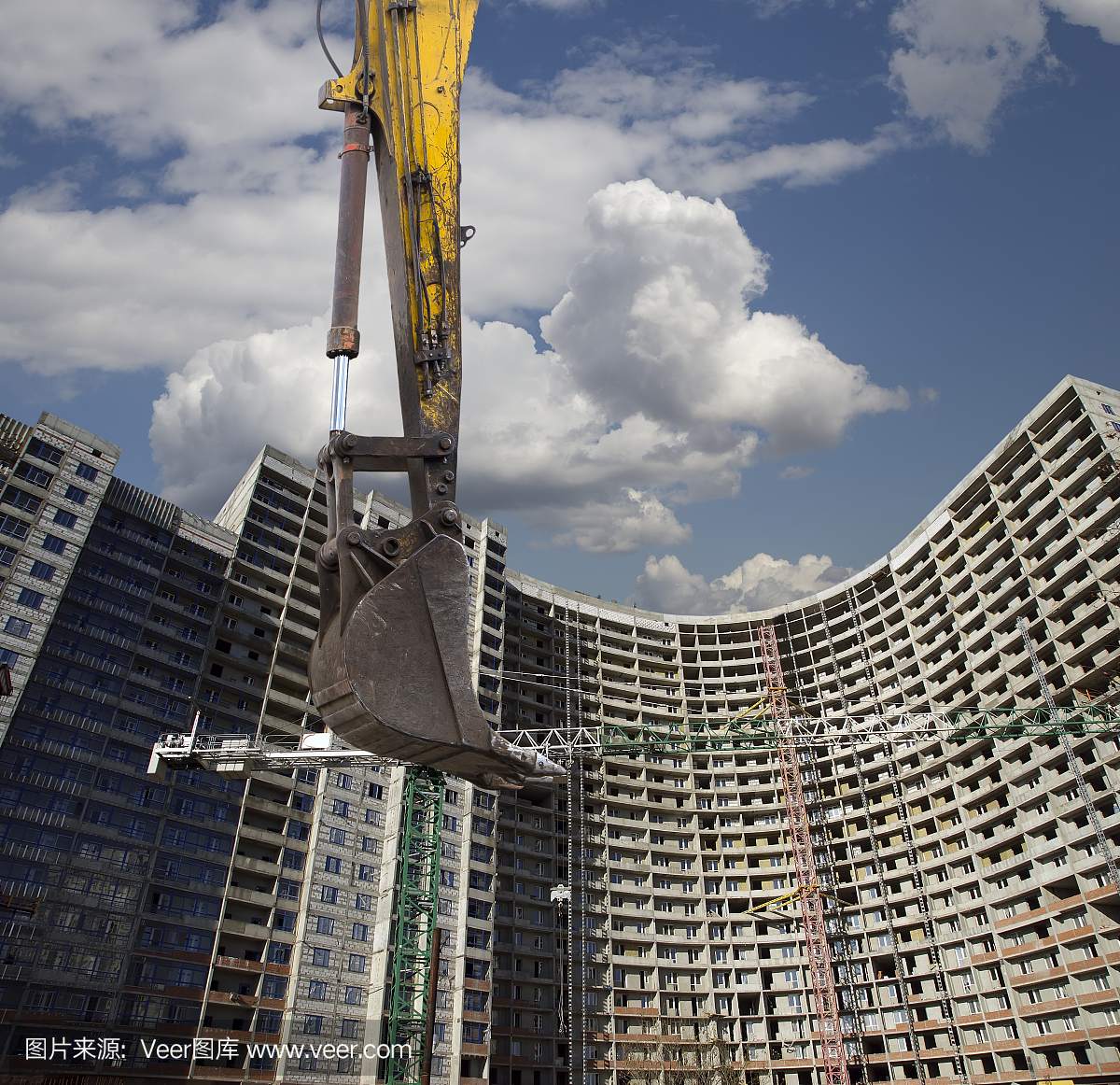 拆除,拆解,堆土机,挖掘机的