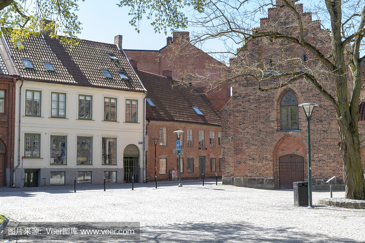 在隆德市的广场在瑞典