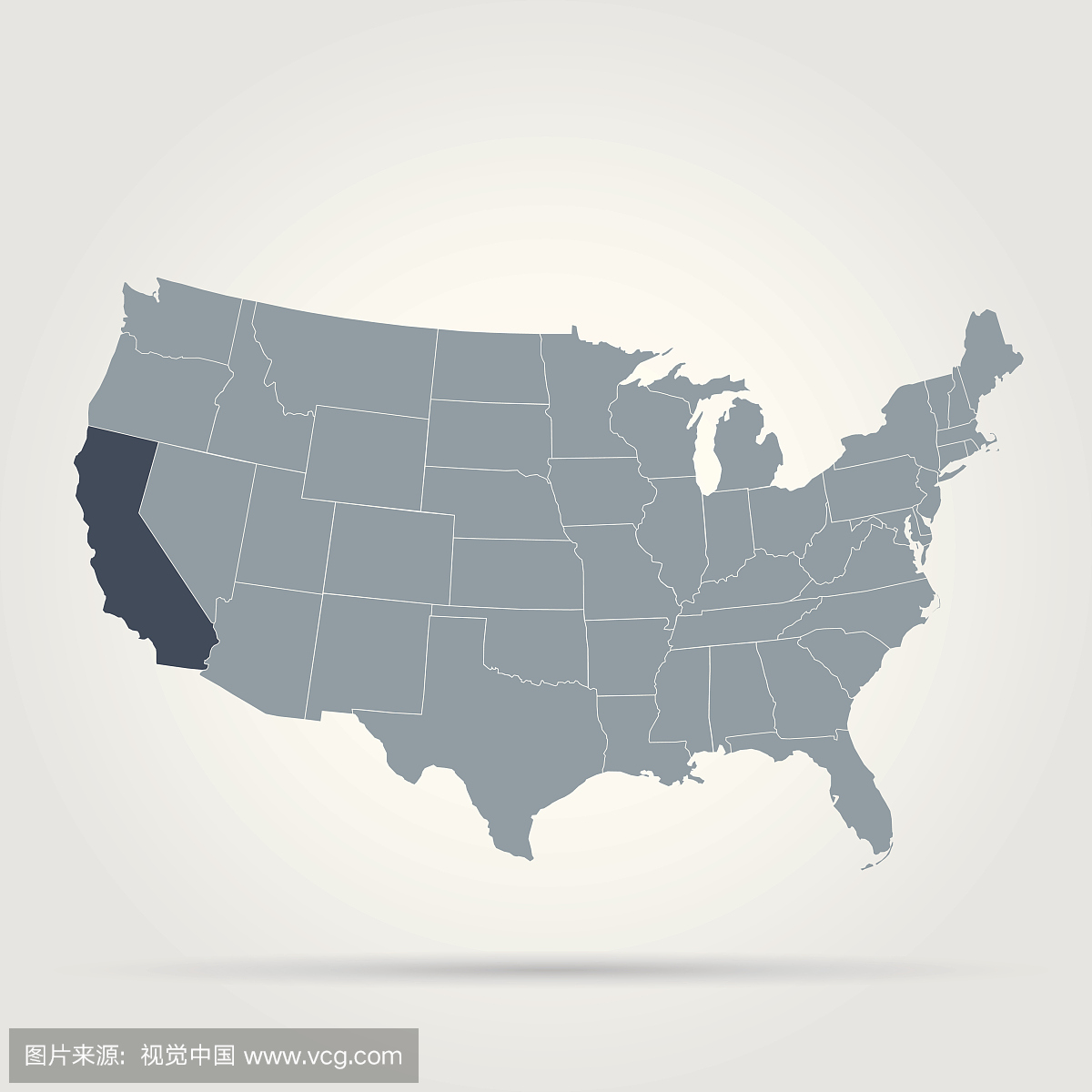 美国加州地图