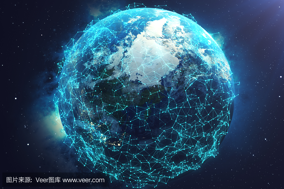 3D翻译在行星地球上的网络和数据交换在空间
