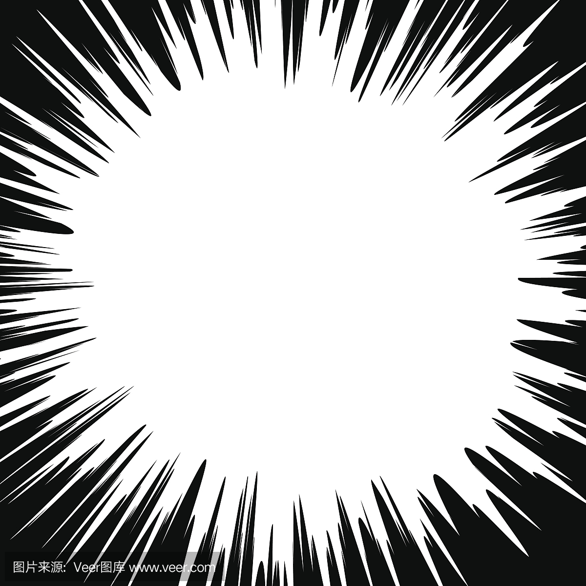 太阳射线星爆喷射Grunge纹理背景。漫画书黑