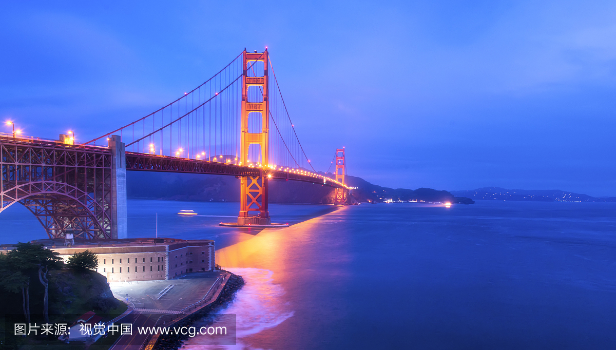 旧金山三藩市金门大桥景点