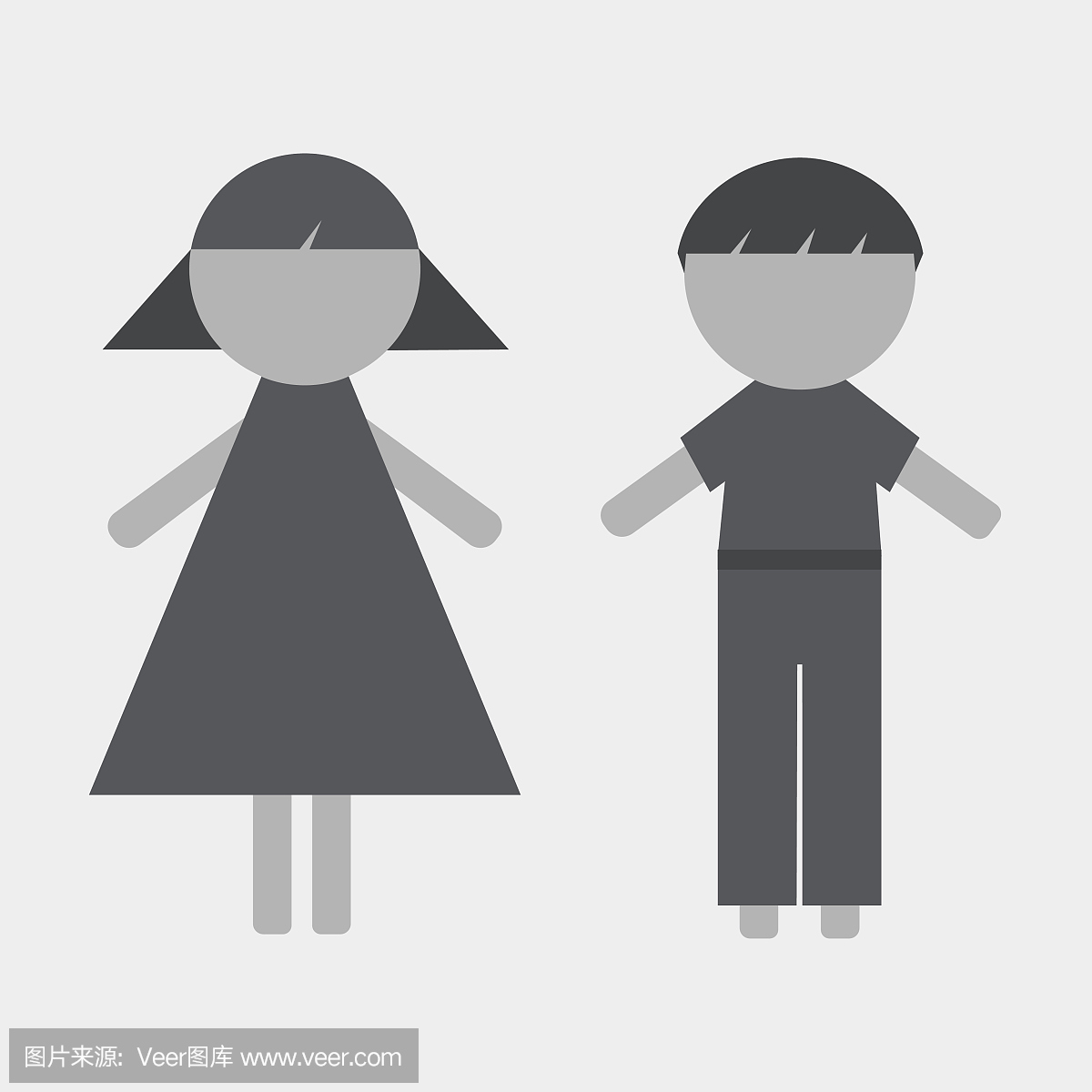 女生的女孩和男孩的图标打扮矢量上海图片