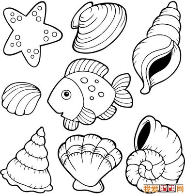 螃蟹简笔画|海洋动物简笔画|海马简笔画画法|海-102kb