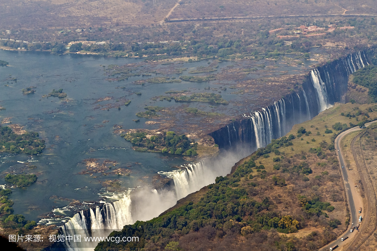 维多利亚瀑布,赞比亚,非洲的天线