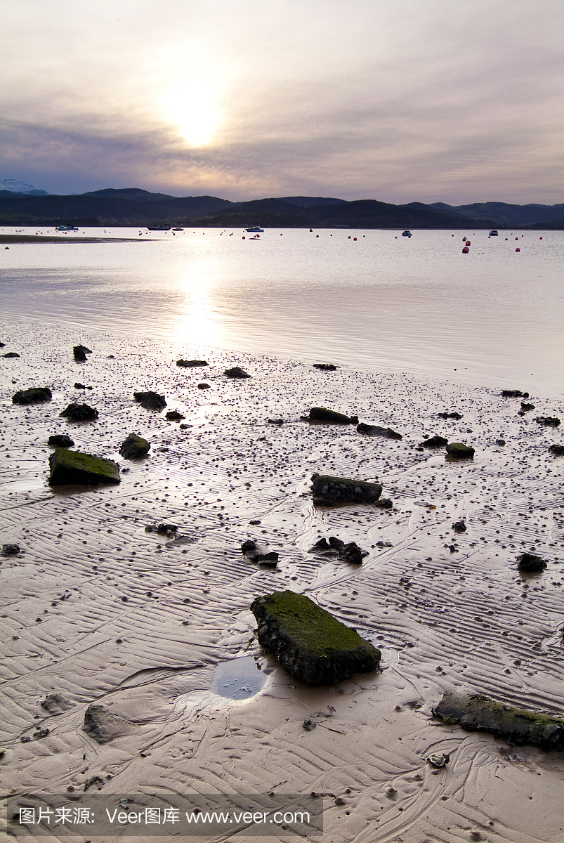 拉雷多海滩。坎塔布里亚。西班牙。